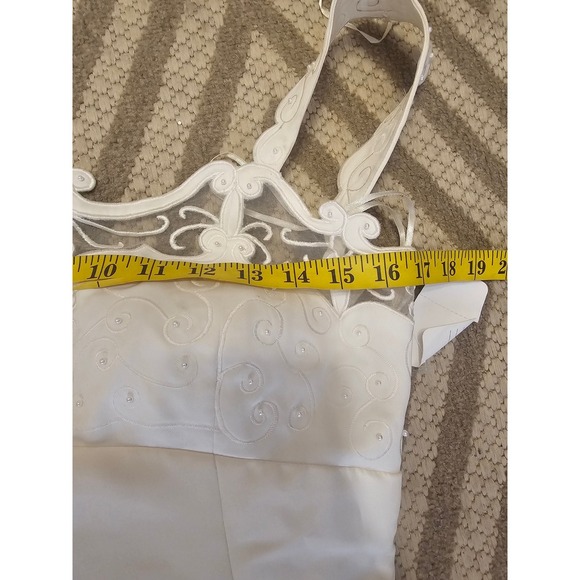 DANTE Wedding Dress Ivory Lace Overlay Tulle Train Bridal Gown Size 10 - Picture 8 of 9